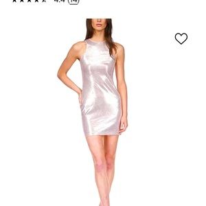 Pink and silver zebra sequin dress